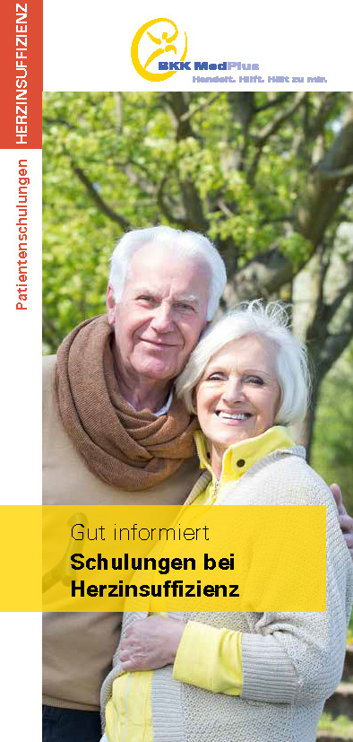 Faltblatt "Schulungen bei Herzinsuffizienz"